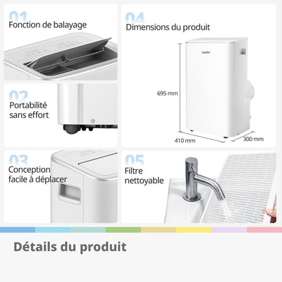 COMFEE Breezy Cool 2.6 | Condizionatore Portatile Smart 9000 BTU