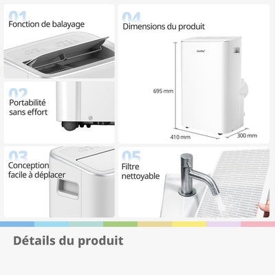 COMFEE Breezy Cool 2.6 | Climatiseur Mobile Connecté 9000 BTU