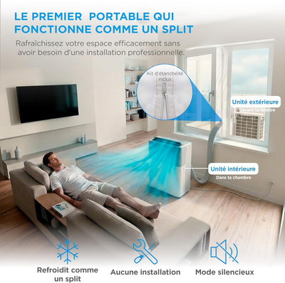 MIDEA Climatiseur PortaSplit Mobile Silencieux 4-in-1| 12000 BTU