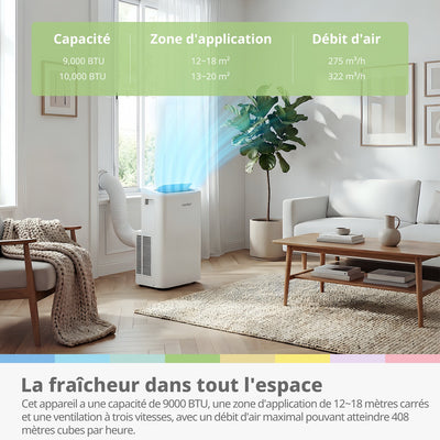 COMFEE Breezy Cool 2.6 | Climatiseur Mobile Connecté 9000 BTU