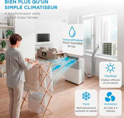 MIDEA Climatiseur PortaSplit Mobile Silencieux 4-in-1| 12000 BTU