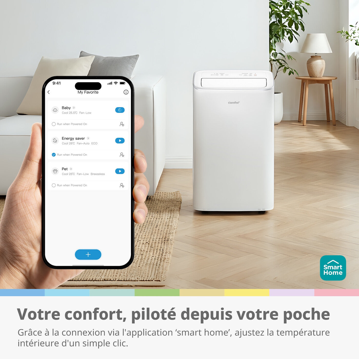 COMFEE Breezy Cool 2.6 | Climatiseur Mobile Connecté 9000 BTU